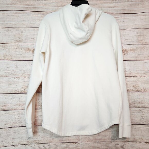 The North Face Half Dome Sweatshirt Hoodie Pullover Size L Ivory Pink Blue Women - Picture 12 of 16